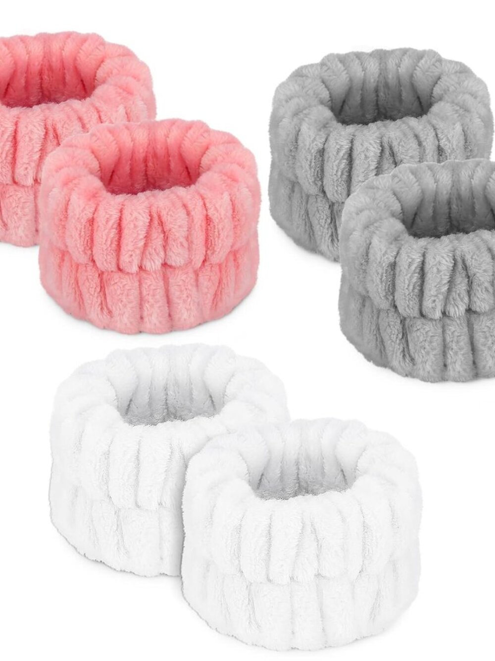 6Pcs Women's Wrist Bands for Washing Face, Wrist Towels